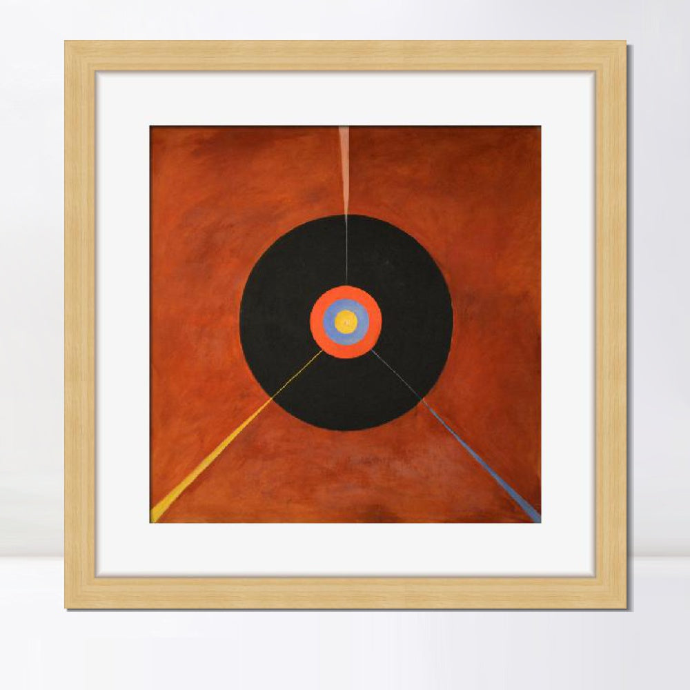 INVIN ART Framed Canvas Giclee Print Art The Swan No.18 by Hilma Af Klint Wall Art