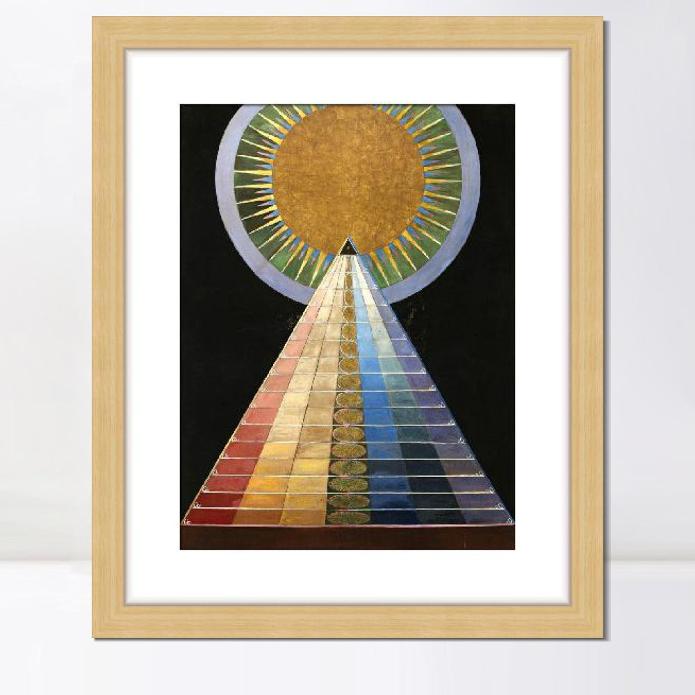 INVIN ART Framed Canvas Giclee Print Art Altarpiece No.1 by Hilma Af Klint Wall Art