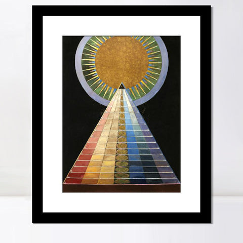 INVIN ART Framed Canvas Giclee Print Art Altarpiece No.1 by Hilma Af Klint Wall Art Living Room Home Office Decorations