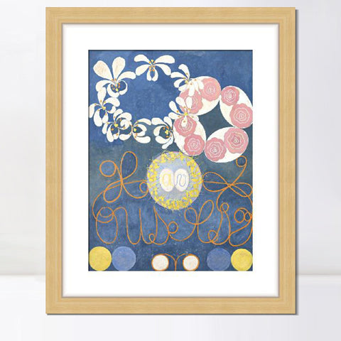 INVIN ART Framed Print Canvas Giclee Art Childhood Group iv,1907 by Hilma Af Klint Wall Art Office Living Room Home Decorations