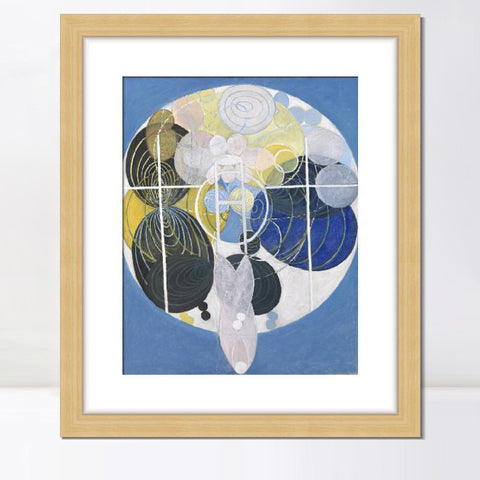 INVIN ART Framed Print Canvas Giclee Art Figure No. 5 Group 3 Series wu,1907 by Hilma Af Klint Wall Art Office Living Room Home Decorations