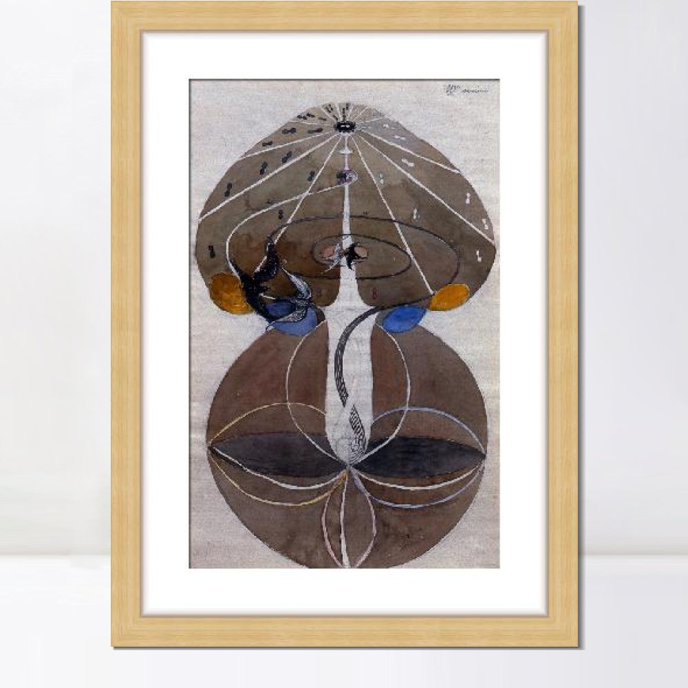 INVIN ART Framed Print Canvas Giclee Art No Date Untitled 02 by Hilma Af Klint Wall Art Office