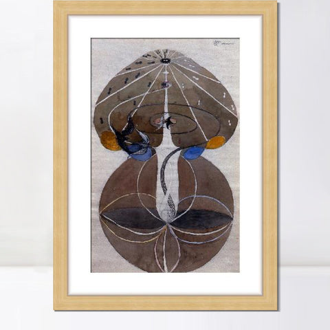 INVIN ART Framed Print Canvas Giclee Art No Date Untitled 02 by Hilma Af Klint Wall Art Office Living Room Home Decorations