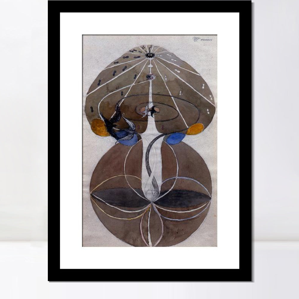 INVIN ART Framed Print Canvas Giclee Art No Date Untitled 02 by Hilma Af Klint Wall Art Office
