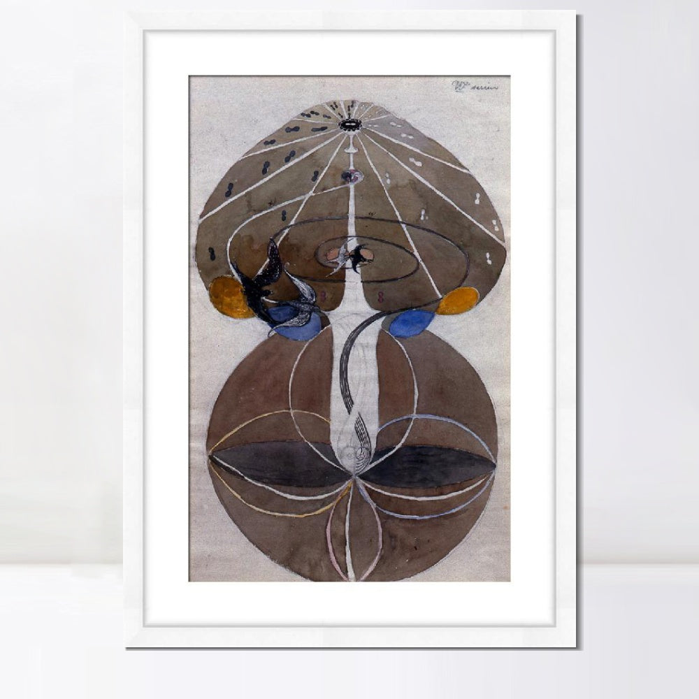 INVIN ART Framed Print Canvas Giclee Art No Date Untitled 02 by Hilma Af Klint Wall Art Office