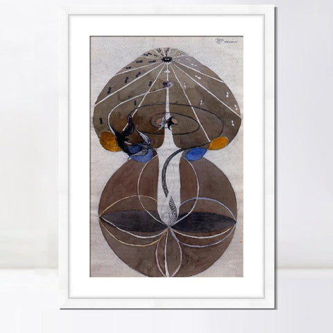 INVIN ART Framed Print Canvas Giclee Art No Date Untitled 02 by Hilma Af Klint Wall Art Office Living Room Home Decorations