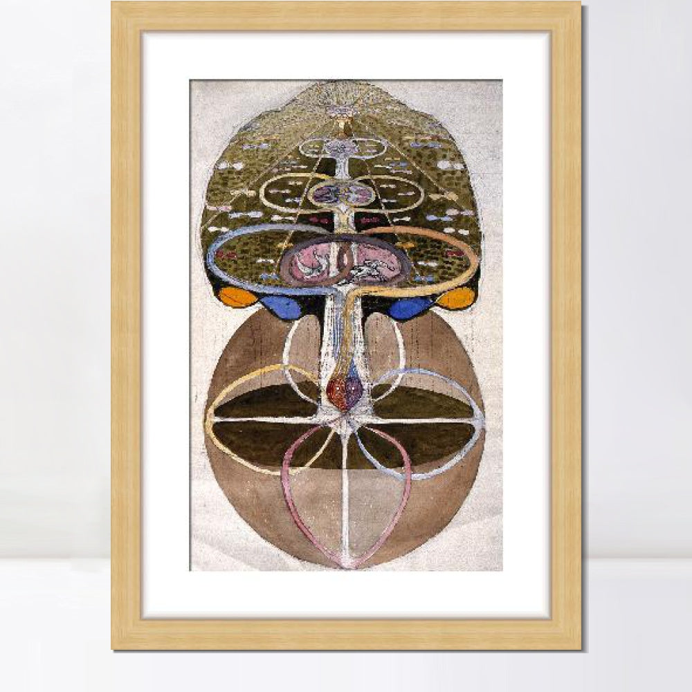 INVIN ART Framed Print Canvas Giclee Art No Date Untitled 05 by Hilma Af Klint Wall Art Office