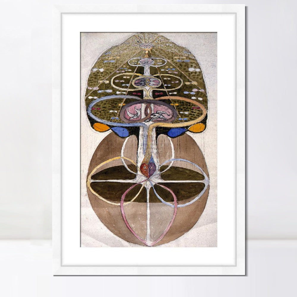 INVIN ART Framed Print Canvas Giclee Art No Date Untitled 05 by Hilma Af Klint Wall Art Office