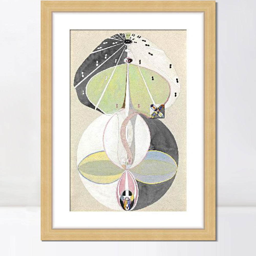 INVIN ART Framed Print Canvas Giclee Art Tree of Knowledge Series w no.5,1913 by Hilma Af Klint Wall Art Office