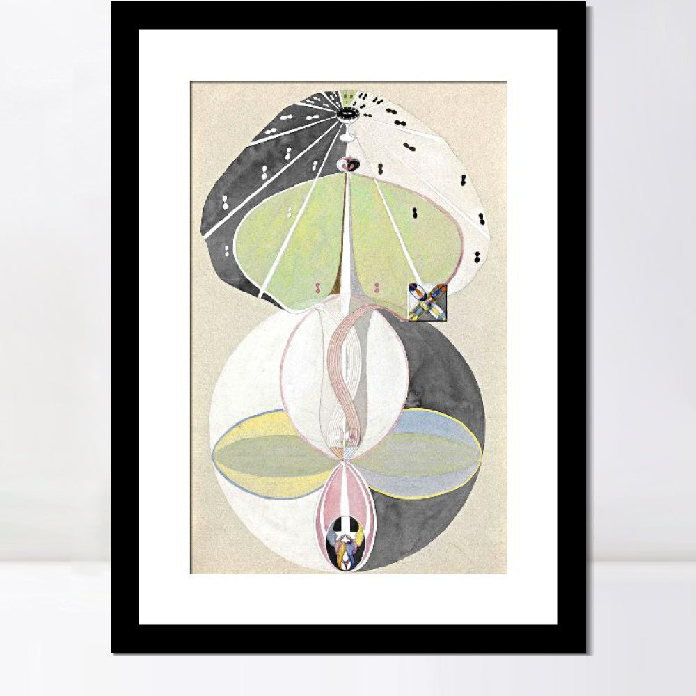 INVIN ART Framed Print Canvas Giclee Art Tree of Knowledge Series w no.5,1913 by Hilma Af Klint Wall Art Office