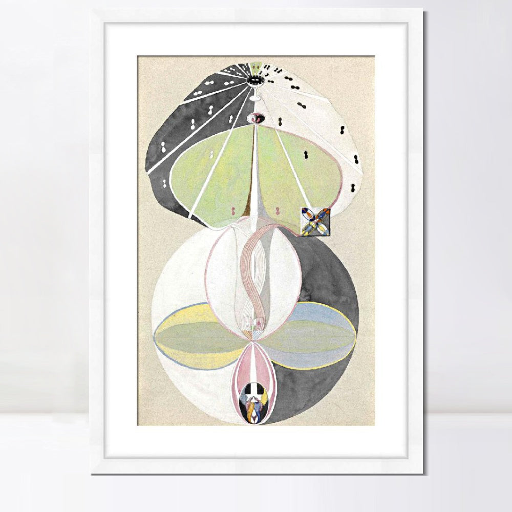 INVIN ART Framed Print Canvas Giclee Art Tree of Knowledge Series w no.5,1913 by Hilma Af Klint Wall Art Office
