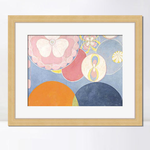 INVIN ART Framed Print Canvas Giclee Art Series#38 by Hilma Af Klint Wall Art Office Living Room Home Decorations