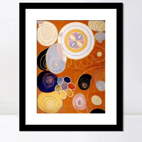 INVIN ART Framed Print Canvas Giclee Art Group iv No.3 The Ten Largest Youth, 1907 by Hilma Af Klint Wall Art Office Living Room Home Decorations