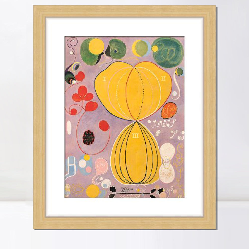 INVIN ART Framed Print Canvas Giclee Art Group Iv No.7 The Ten Lgest Adulthood, 1907 by Hilma Af Klint Wall Art Office