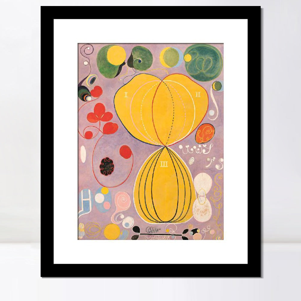 INVIN ART Framed Print Canvas Giclee Art Group Iv No.7 The Ten Lgest Adulthood, 1907 by Hilma Af Klint Wall Art Office