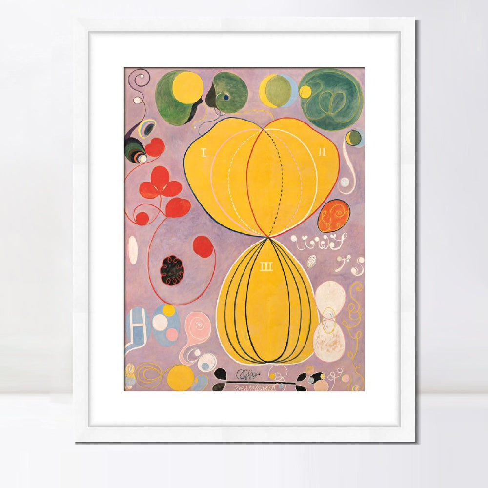 INVIN ART Framed Print Canvas Giclee Art Group Iv No.7 The Ten Lgest Adulthood, 1907 by Hilma Af Klint Wall Art Office