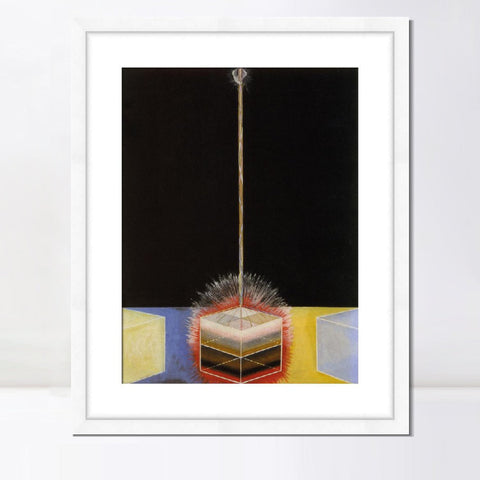 INVIN ART Framed Print Canvas Giclee Art Group-ix No.3 The Dove, 1915 by Hilma Af Klint Wall Art Office Living Room Home Decorations