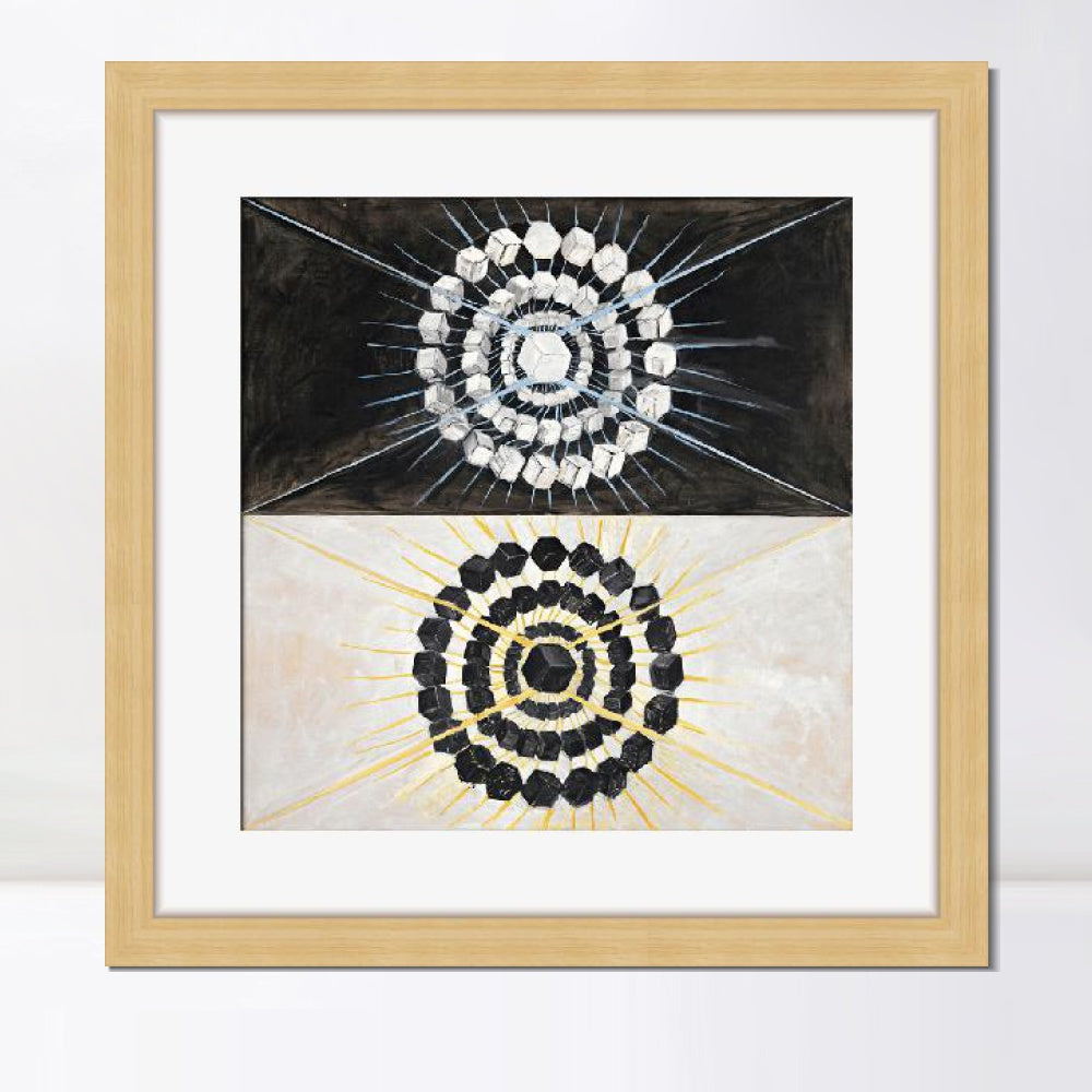 INVIN ART Framed Print Canvas Giclee Art Group ix Suw No 8 The Swan No.8,1915 by Hilma Af Klint Wall Art Office