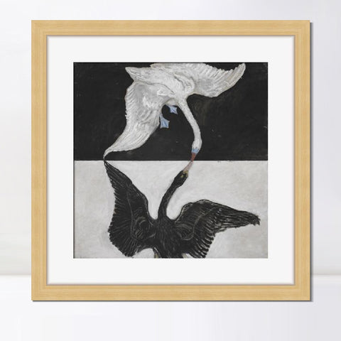 INVIN ART Framed Print Canvas Giclee Art Group ix Suw The Swan No 1,1915 by Hilma Af Klint Wall Art Office Living Room Home Decorations