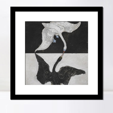 INVIN ART Framed Print Canvas Giclee Art Group ix Suw The Swan No 1,1915 by Hilma Af Klint Wall Art Office Living Room Home Decorations
