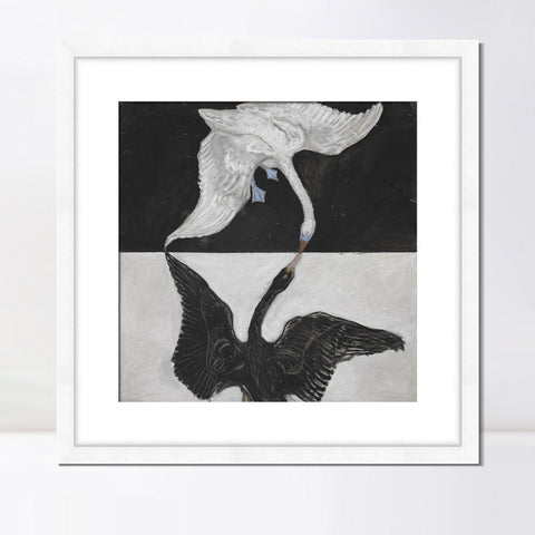 INVIN ART Framed Print Canvas Giclee Art Group ix Suw The Swan No 1,1915 by Hilma Af Klint Wall Art Office Living Room Home Decorations