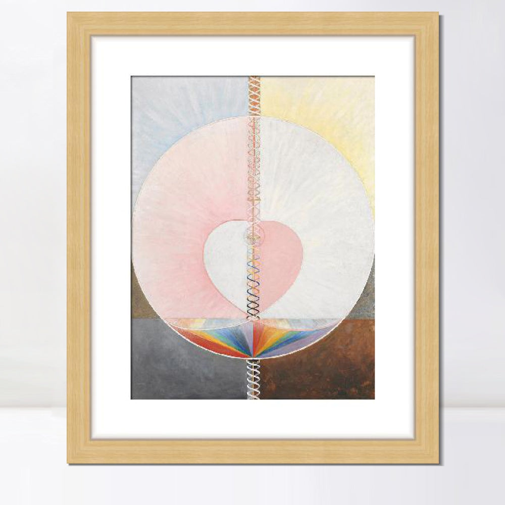 INVIN ART Framed Print Canvas Giclee Art Group IX/UW, No. 25, The Dove, No. 1, 1915 by Hilma Af Klint Wall Art Office