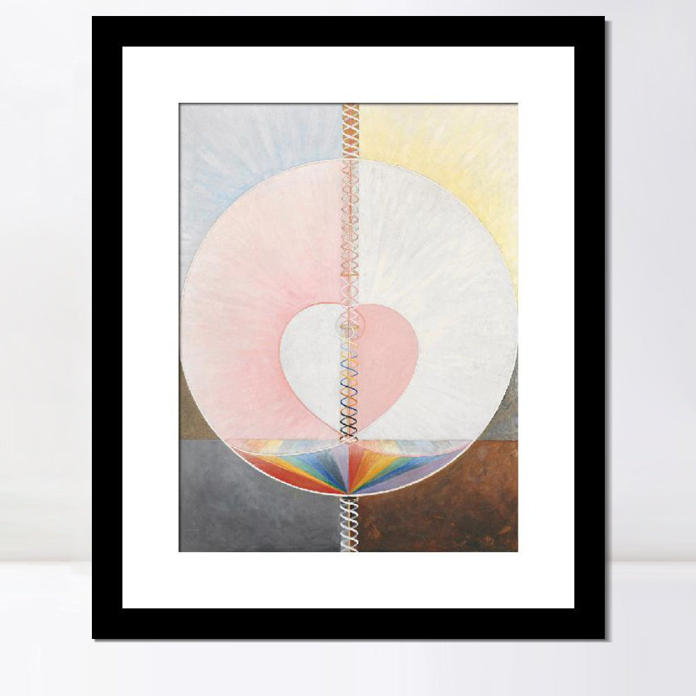 INVIN ART Framed Print Canvas Giclee Art Group IX/UW, No. 25, The Dove, No. 1, 1915 by Hilma Af Klint Wall Art Office