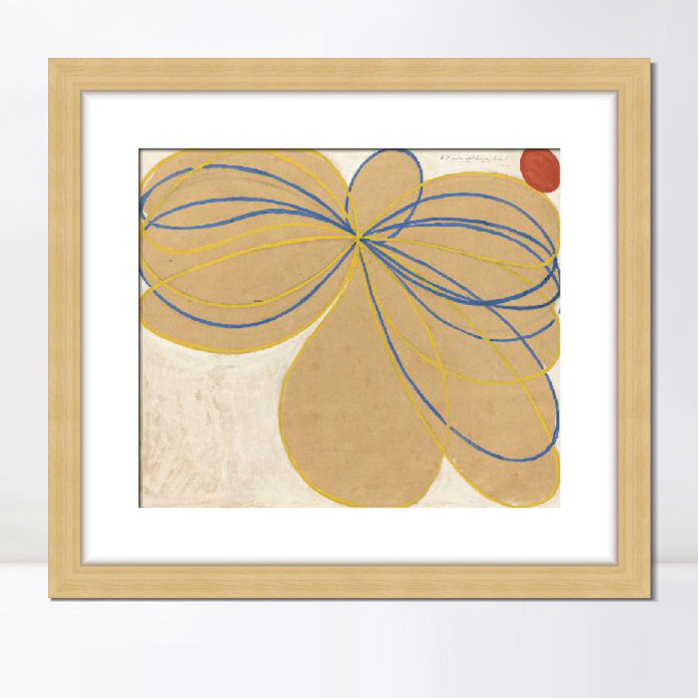 INVIN ART Framed Print Canvas Giclee Art the seven-pointed star no.1,1908 by Hilma Af Klint Wall Art Office