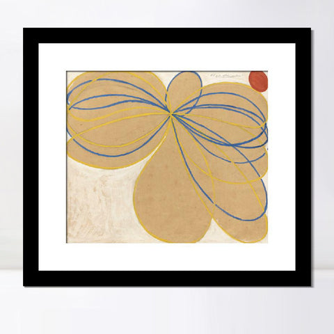 INVIN ART Framed Print Canvas Giclee Art the seven-pointed star no.1,1908 by Hilma Af Klint Wall Art Office Living Room Home Decorations