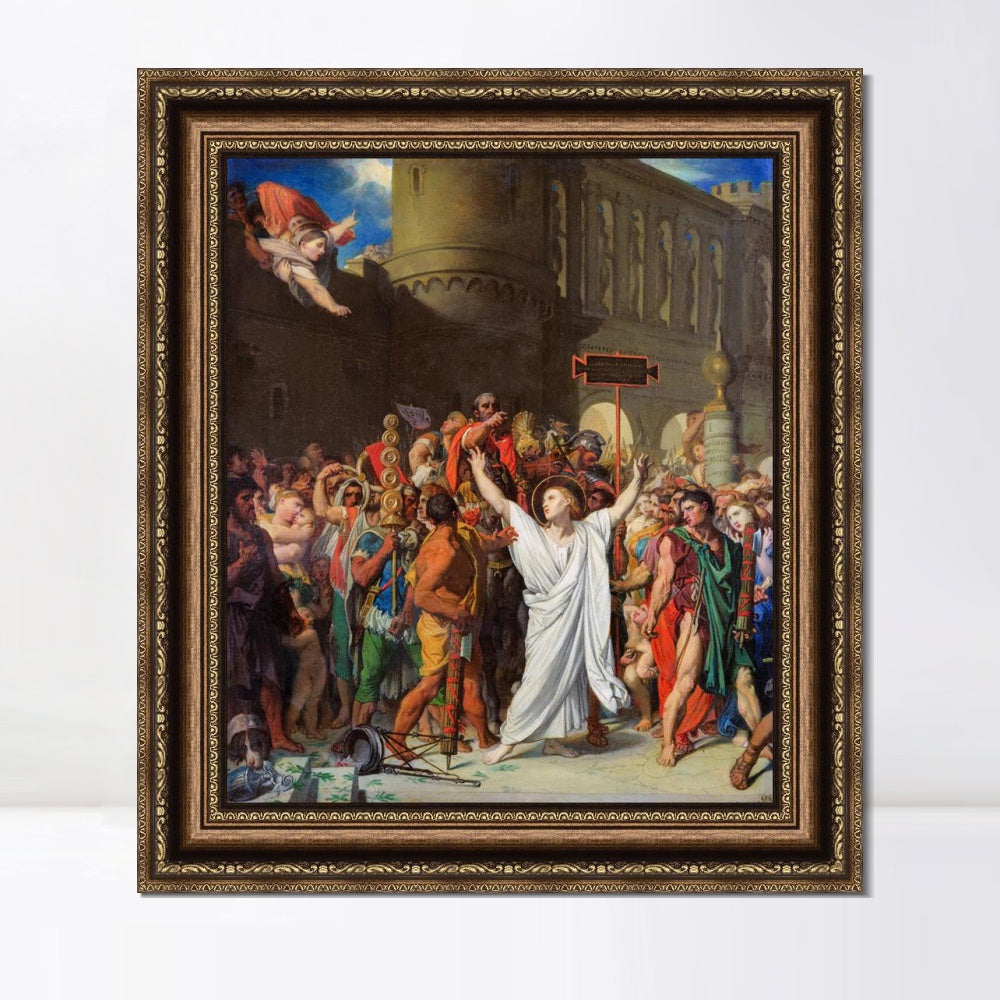 INVIN ART Framed Canvas Art Giclee Print Series#003 by Jean Auguste Dominique Ingres Wall Art
