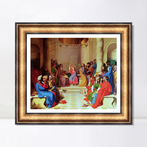 INVIN ART Framed Canvas Art Giclee Print Series#010 by Jean Auguste Dominique Ingres Wall Art Living Room Home Office Decorations