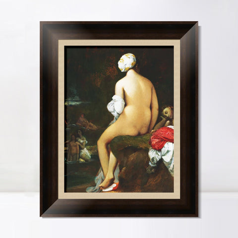 INVIN ART Framed Canvas Art Giclee Print La Grande Baigneuse by Jean Auguste Dominique Ingres Wall Art Living Room Home Office Decorations