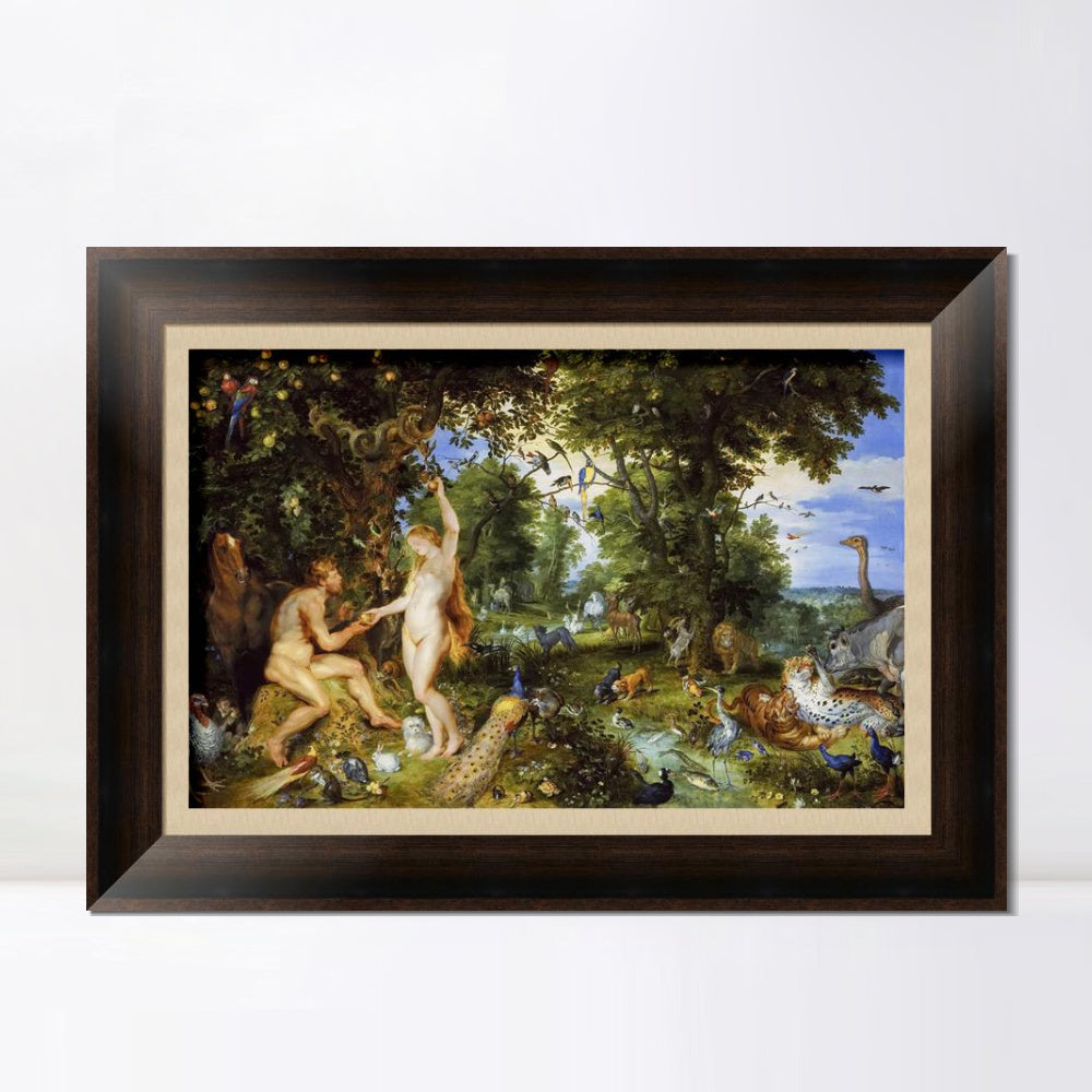 INVIN ART Framed Canvas Art Giclee Print La caida de Faeton by Jan Van Eyck Wall Art