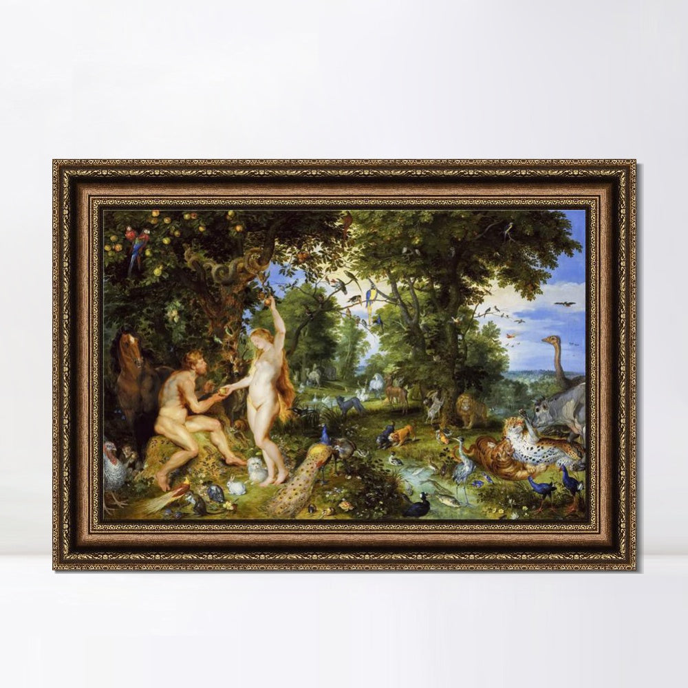INVIN ART Framed Canvas Art Giclee Print La caida de Faeton by Jan Van Eyck Wall Art