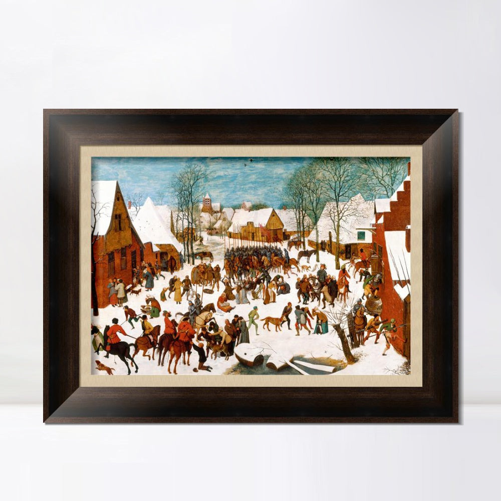 INVIN ART Framed Canvas Art Giclee Print The Adoration of the Lamb by Jan Van Eyck Wall Art