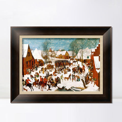 INVIN ART Framed Canvas Art Giclee Print The Adoration of the Lamb by Jan Van Eyck Wall Art Living Room Home Office Decorations