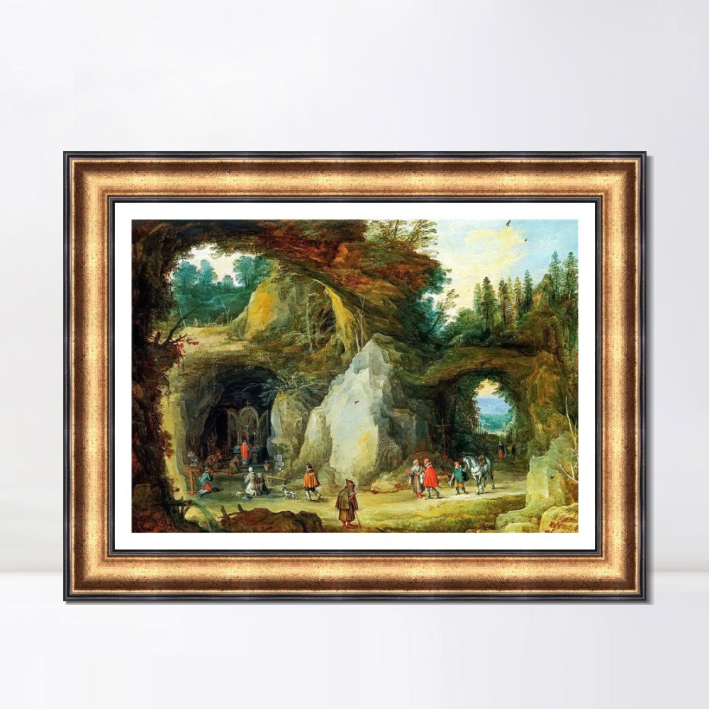 INVIN ART Framed Canvas Art Giclee Print The Virgin and Child with Canon Joris Van der Paele by Jan Van Eyck Wall Art