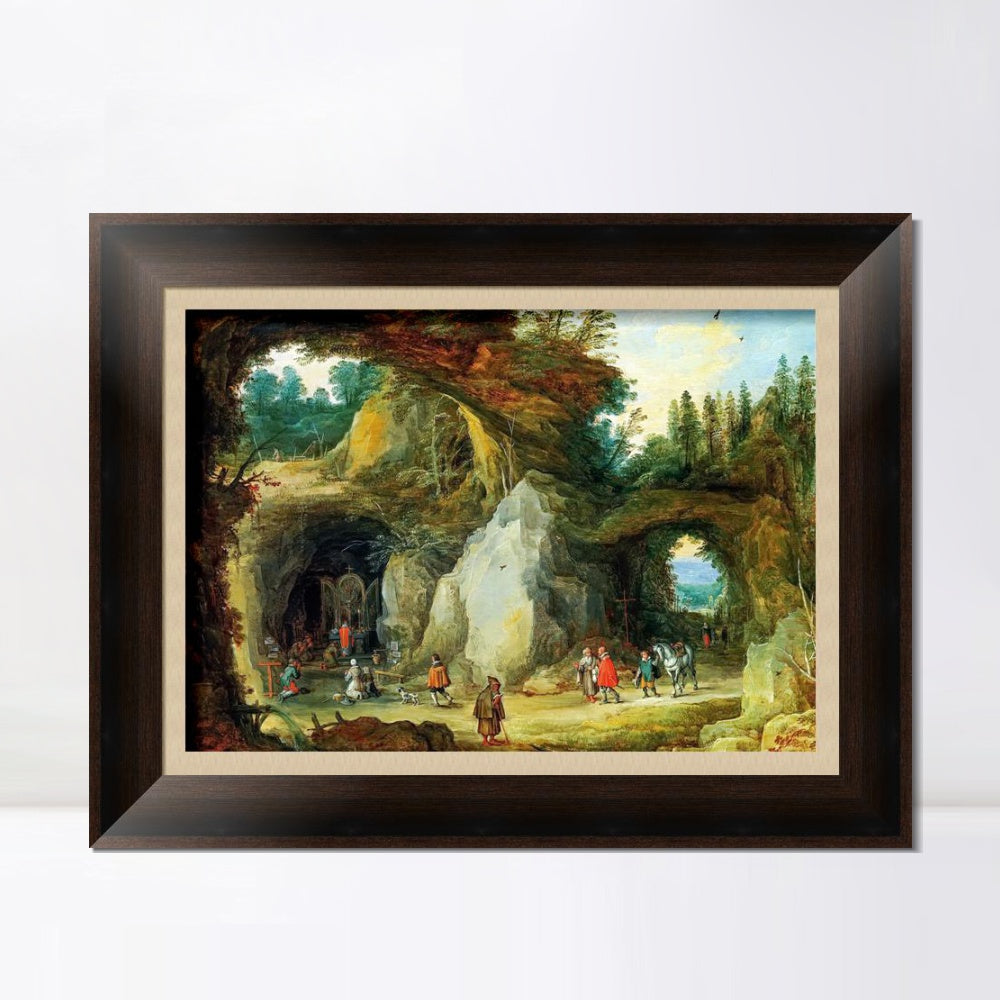 INVIN ART Framed Canvas Art Giclee Print The Virgin and Child with Canon Joris Van der Paele by Jan Van Eyck Wall Art