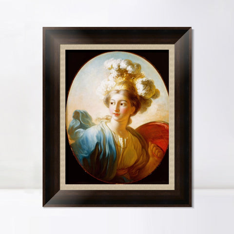 INVIN ART Framed Canvas Art Giclee Print Allegory of Vigilance#2 by Jean Honore Fragonard Wall Art Living Room Home Office Decorations