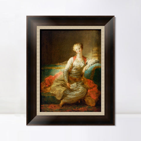 INVIN ART Framed Canvas Art Giclee Print Little Sudan by Jean Honore Fragonard Wall Art Living Room Home Office Decorations