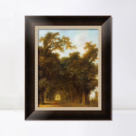 INVIN ART Framed Canvas Art Giclee Print A Shaded Avenue by Jean Honore Fragonard Wall Art Living Room Home Office Decorations