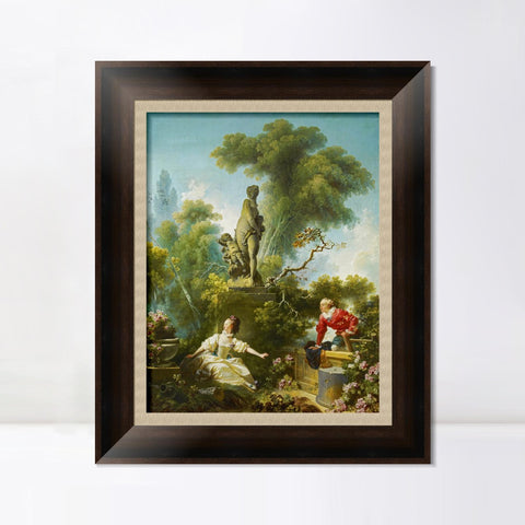 INVIN ART Framed Canvas Art Giclee Print The appointment by Jean Honore Fragonard Wall Art Living Room Home Office Decorations