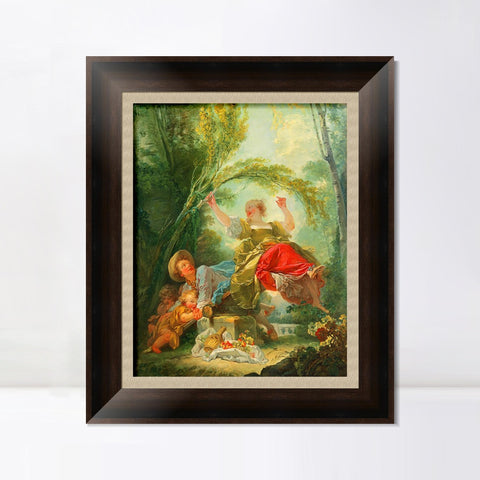 INVIN ART Framed Canvas Art Giclee Print The See by Jean Honore Fragonard Wall Art Living Room Home Office Decorations