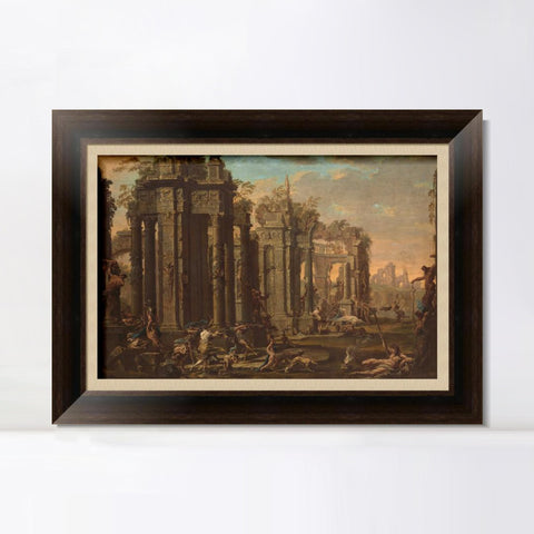 INVIN ART Framed Canvas Art Giclee Print Clemente Spera Bacchanal by Alessandro Magnasco Wall Art Living Room Home Office Decorations