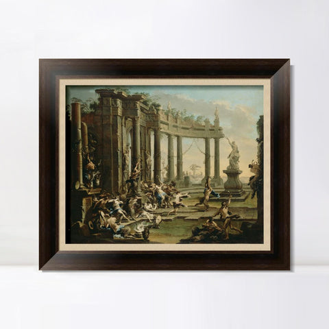 INVIN ART Framed Canvas Art Giclee Print Bacchanale by Alessandro Magnasco Wall Art Living Room Home Office Decorations