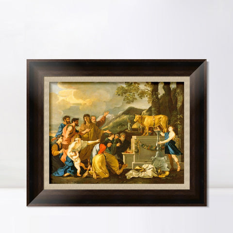 INVIN ART Framed Canvas Art Giclee Print Andrea di Lione by Nicolas Poussin Wall Art Living Room Home Office Decorations