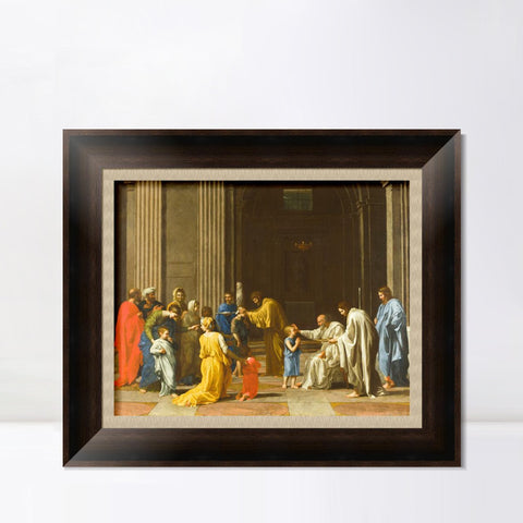 INVIN ART Framed Canvas Art Giclee Print Confirmation by Nicolas Poussin Wall Art Living Room Home Office Decorations