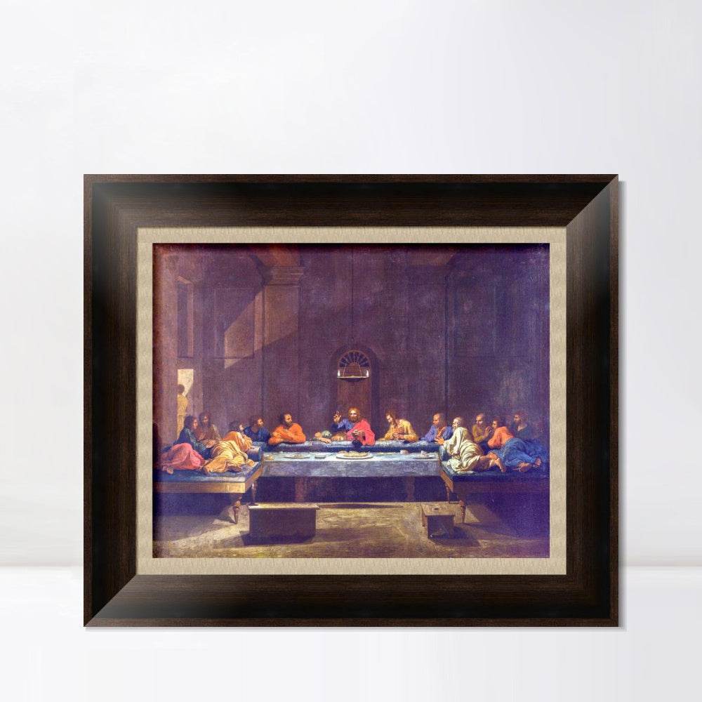 INVIN ART Framed Canvas Art Giclee Print Eucharist by Nicolas Poussin Wall Art Living Room Home Office Decorations