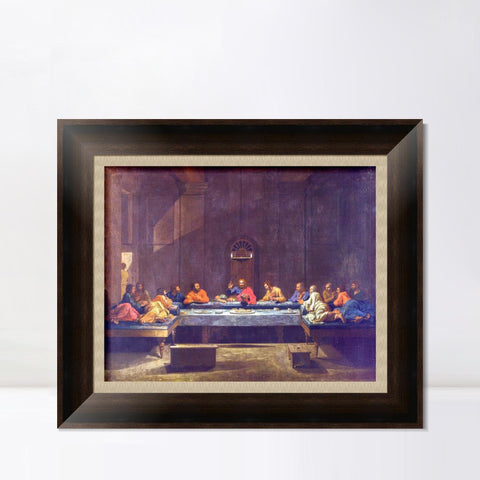 INVIN ART Framed Canvas Art Giclee Print Eucharist by Nicolas Poussin Wall Art Living Room Home Office Decorations