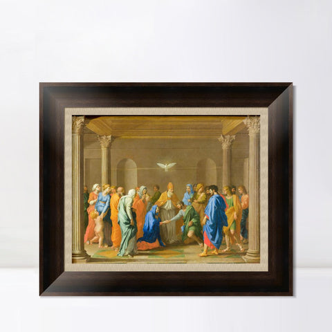 INVIN ART Framed Canvas Art Giclee Print Marriage by Nicolas Poussin Wall Art Living Room Home Office Decorations